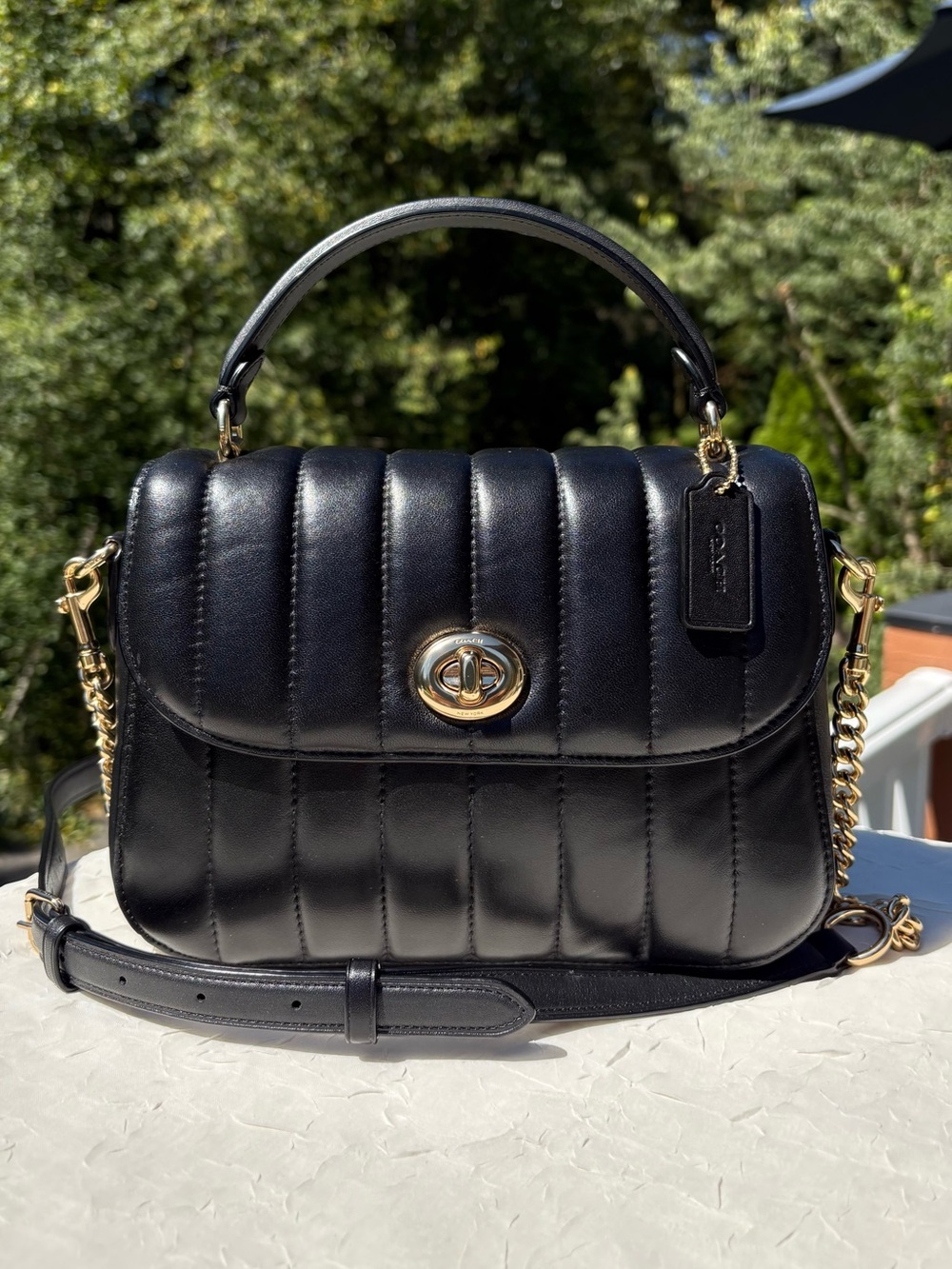 COACH Marlie Top Handle Satchhel With Quilting C1558